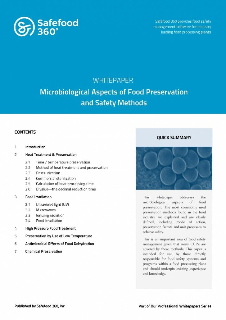 Safefood 360 Microbiological Aspects of Food Preservation and Safety Methods