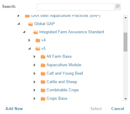GlobalGAP Version 5 checklists available in Safefood 360° 3 Choose from all the system checklists