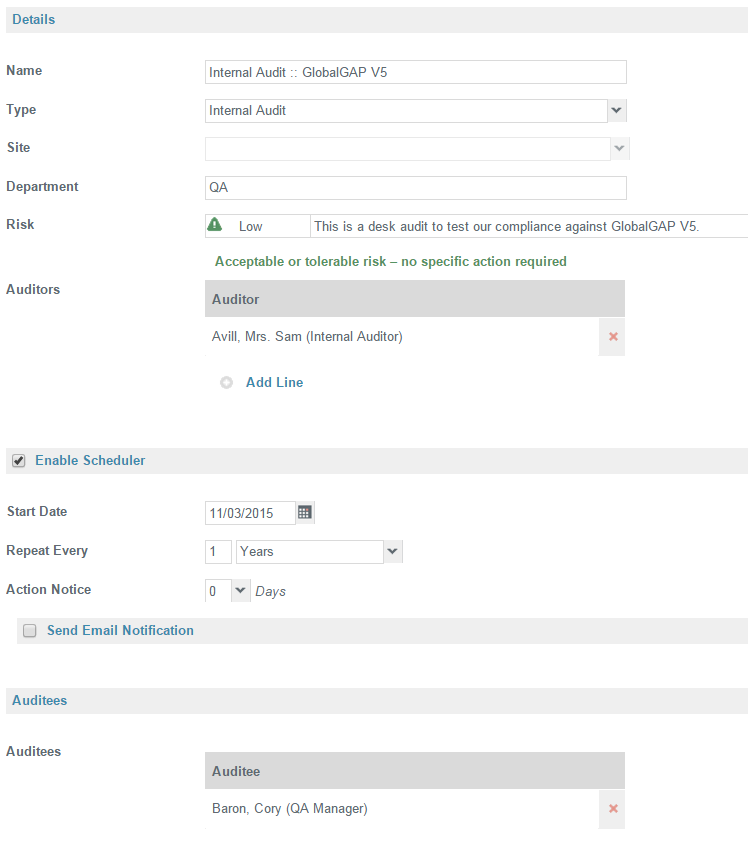GlobalGAP Version 5 checklists available in Safefood 360° 2 Configurating your internal audit program against GlobalGAP V5