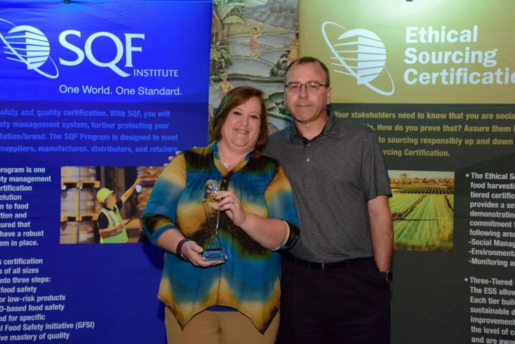 (L-R) SQF Practitioner of the Year 2016 Lynn Buck with her husband Michael Buck