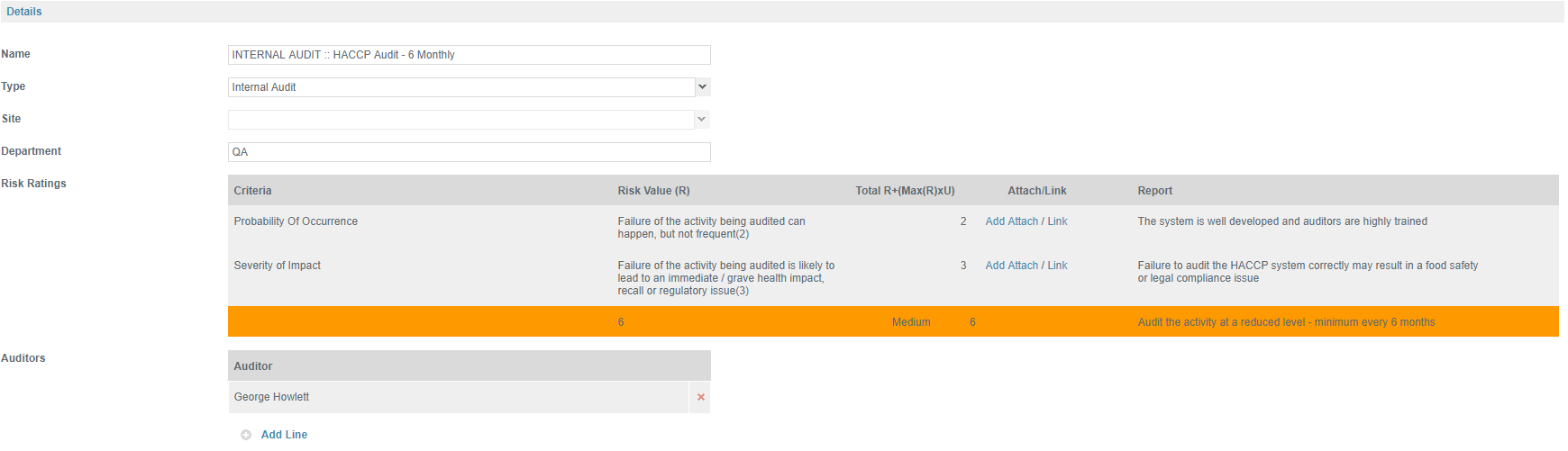 Risk Assessment - Auditing - Safefood 360°
