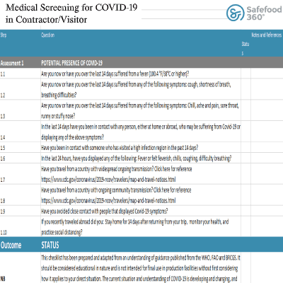 Medical Screening for Employees & Contractor Cover Medical Screening for Employees Contractor Cover