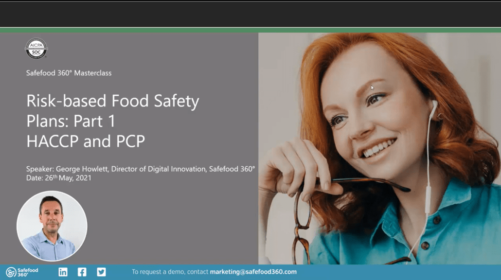 On demand webinar Risk based Food safety plans HACCP and PCP