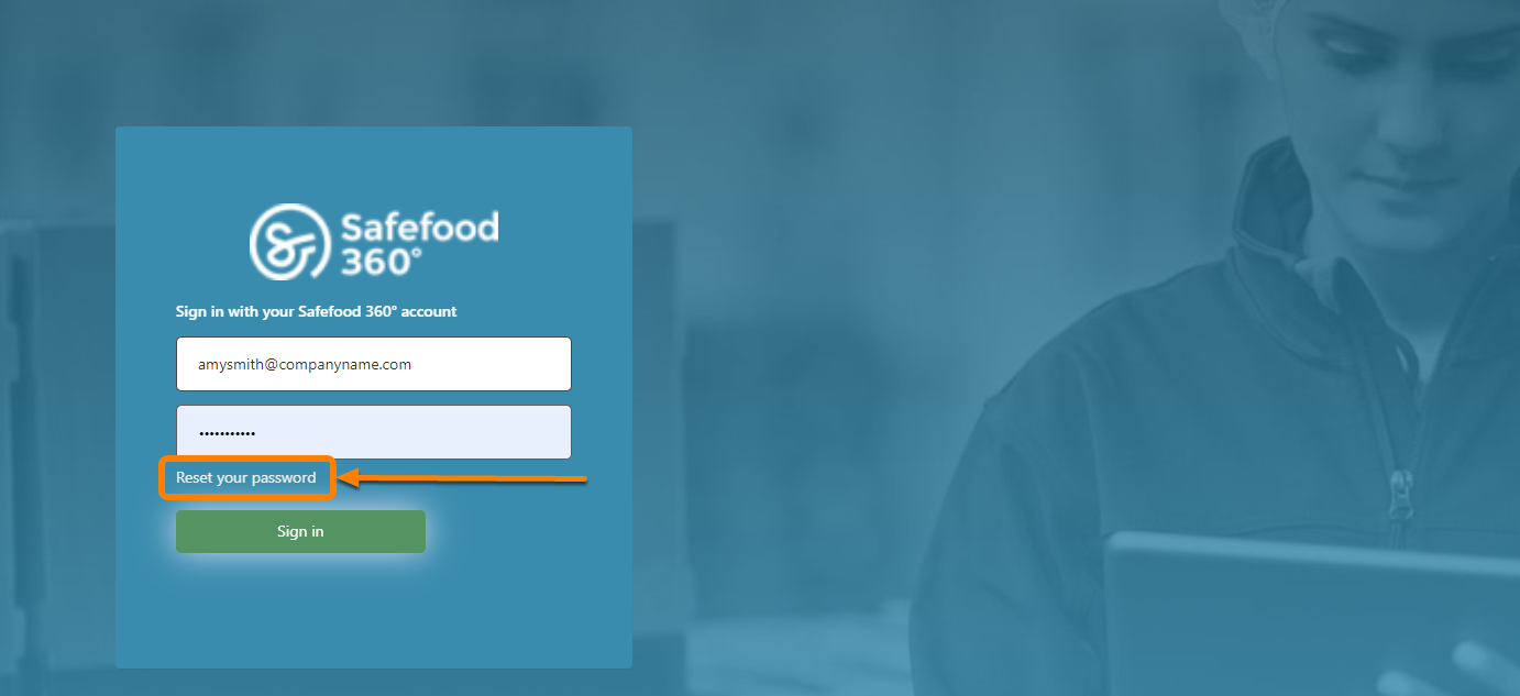 how to reset password safefood img4