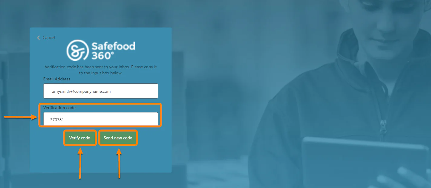 how to reset password safefood img8